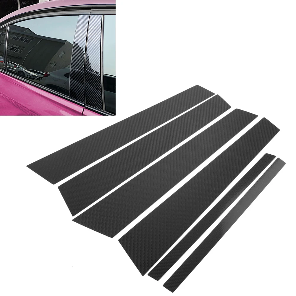 

For BMW 1 Series F20 Car Window B Pillar Moulding Protective Trim Cover 2012 2013 2014 2015 2016 Carbon Fiber Auto Accessories