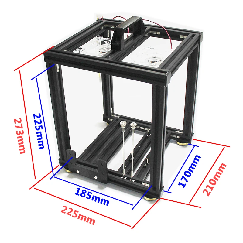 Portable external graphics card power supply holder GPU base supports 2GPU DIY cooling rack