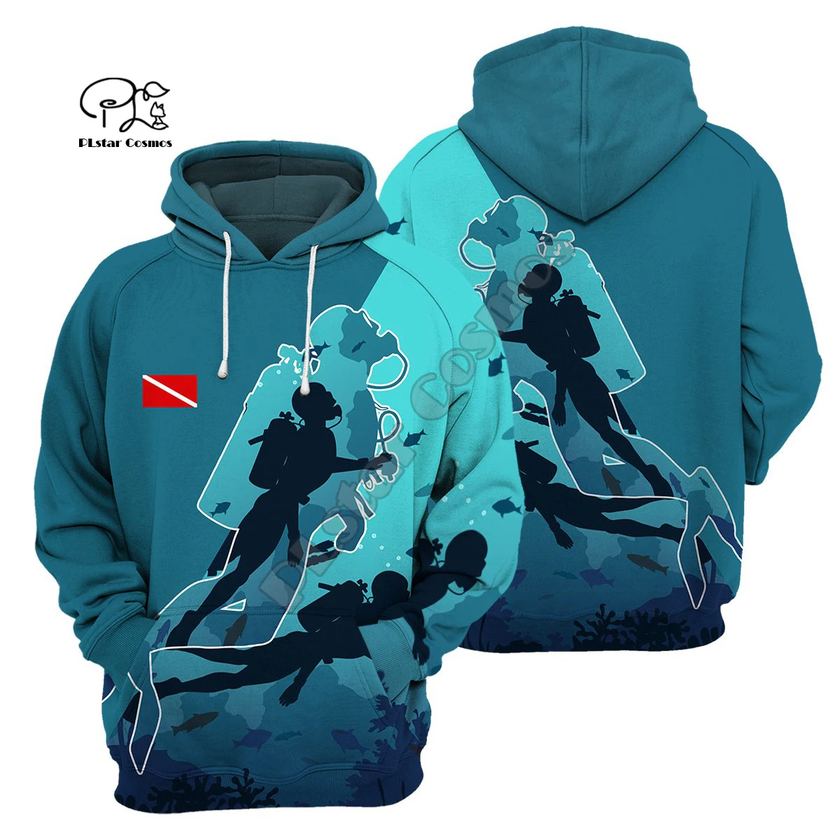 

PLstar Cosmos 3DPrint Newfashion Dive Diving Sea Swimming Harajuku Streetwear Unisex Men/Women Funny Hoodies/Sweatshirt/Zip W-10