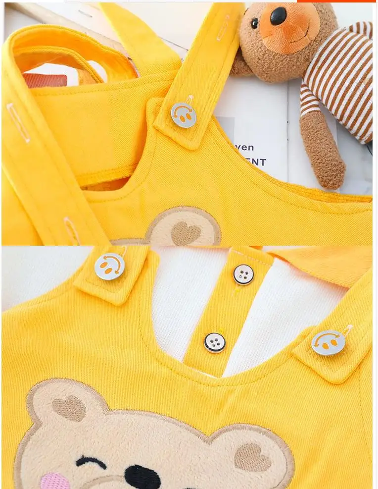 Baby Elephant suit for boys and girls with striped top and suspends