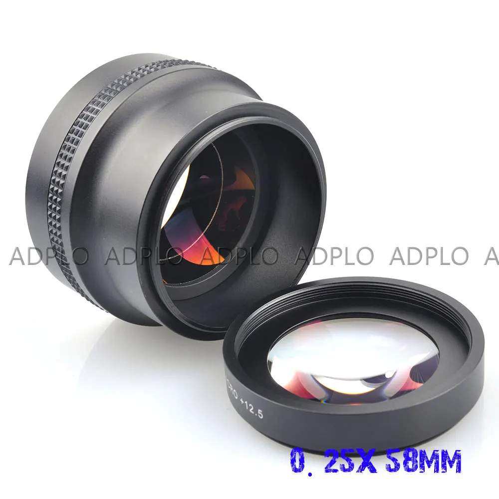 Pixco 58MM 0.25X Super Macro Wide Angle Fisheye Lens thread lens For Canon Fuji FX NIKON PENTAX DSLR SLR Camera