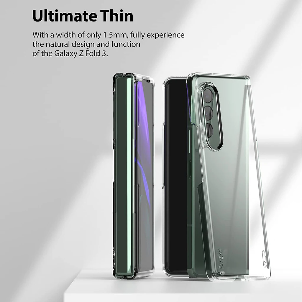 Custodia per cellulare multifunzione con ricarica Wireless compatibile con la custodia per telefono trasparente in TPU antiurto Z Fold3 5G