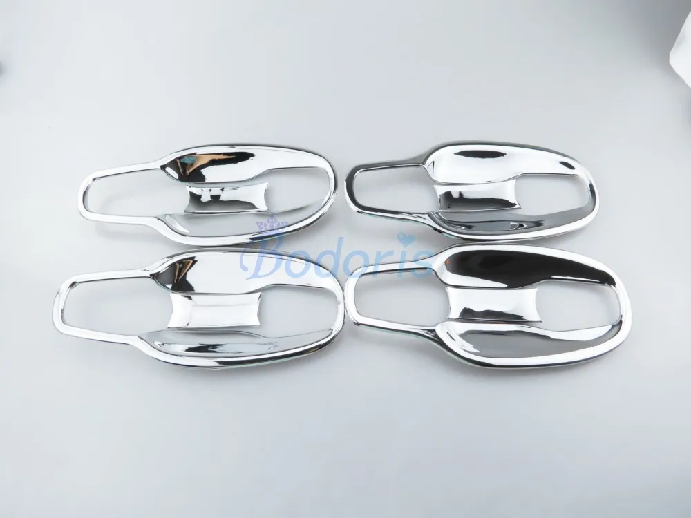 2008-2015 Door Handle Bowls Insert Trim Overlay Panel Frame Kit Chrome Car-Styling For Toyota Land Cruiser 200 Accessories