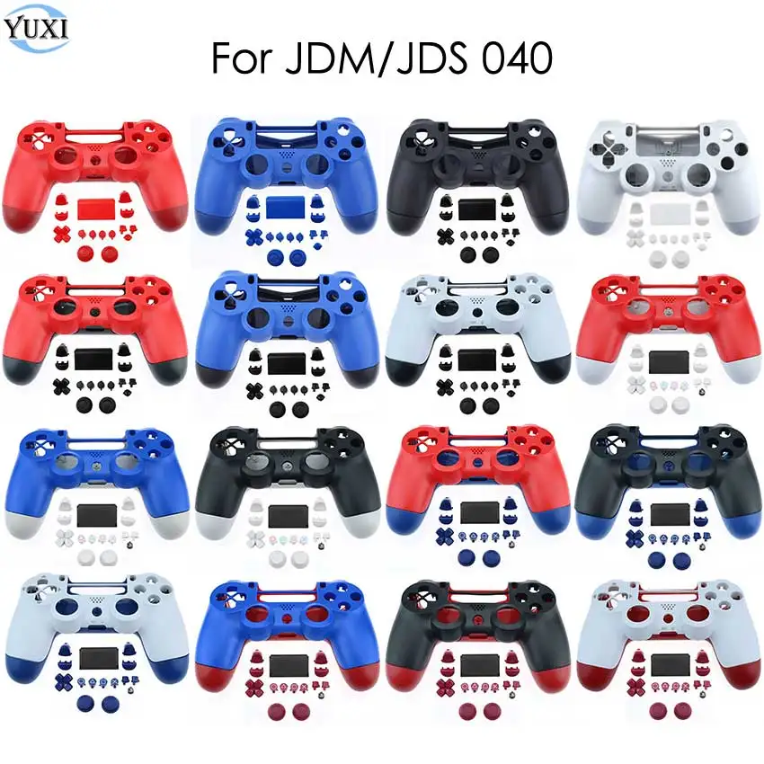 

YuXi For PS4 Pro Slim 4.0 Controller JDM JDS 040 Front Back Housing Shell Case & Buttons Kit Replacement Repair Parts