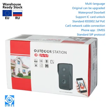 DH logo Multi-lingua VTO2111D-P-S2 802.3af PoE IP Villa campanello, videocitofono, citofono, P2P Cloud,Door Station