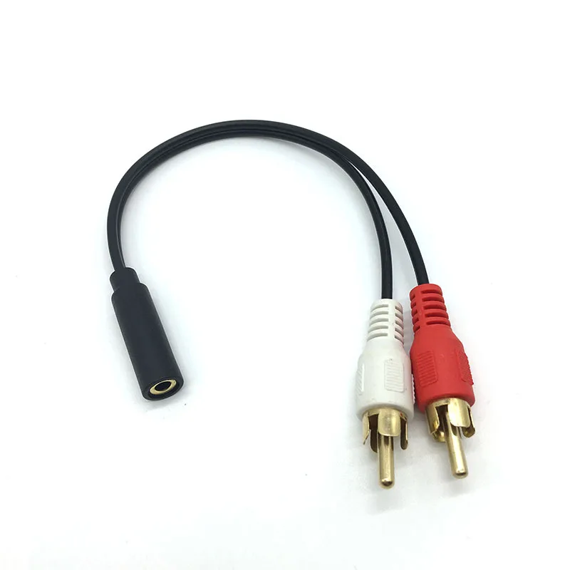 100 stück RCA Kabel 3,5mm Jack Stereo Audio Kabel Weiblichen zu 2RCA Männlichen Buchse zu Kopfhörer 3,5 AUX Y adapter für DVD Verstärker