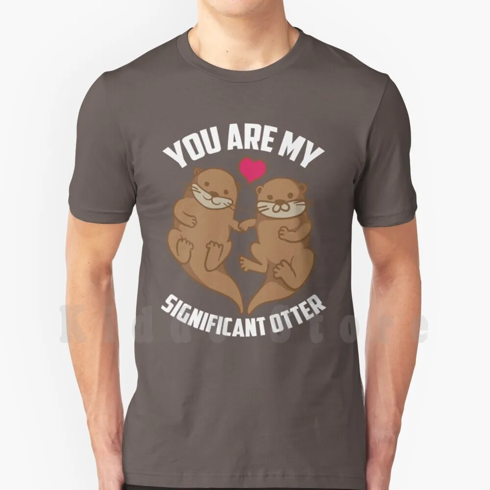 T-shirt imprimé « You Are My Significant Otter Art Otterly Amazing Love Gift » pour hommes, en coton, nouveau t-shirt cool, avec motifs d'écureuils marins, de jaunes-mardres et de biches