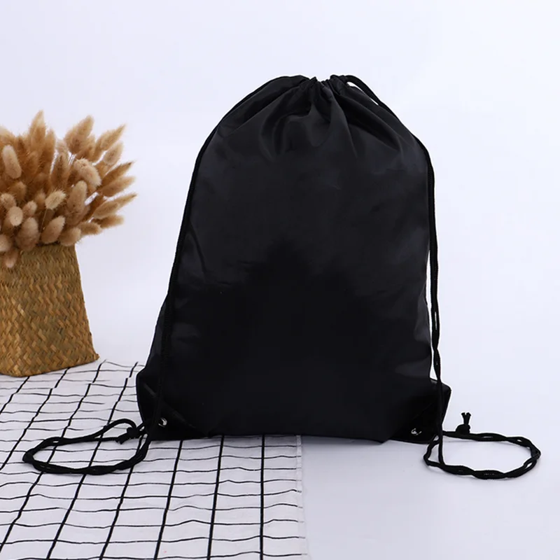 Portable Sports Bag Thicken Drawstring Belt Riding Backpack Gym Drawstring Shoulder Bag Shoes Clothes Waterproof Storage Bag