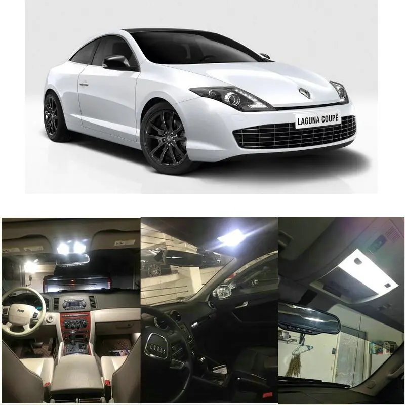 Led interior lights For 2012 Renault Laguna Coupe Laguna Tourer Megane RS Twingo Wind Roadster    lighting kit  bulbs Canbus