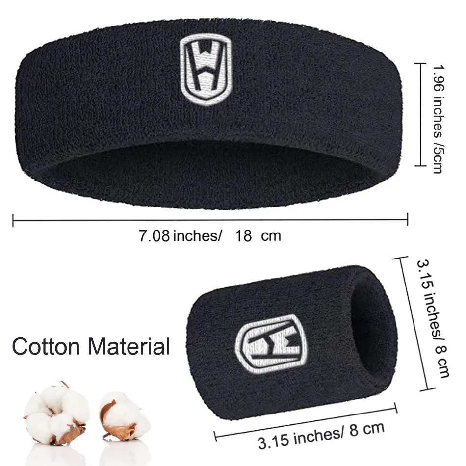 WorthWhile Cotton Athletic Headband Elastic Sweatbands Women Men Basketball Sports Gym Fitness Sweat Band Volleyball Tennis