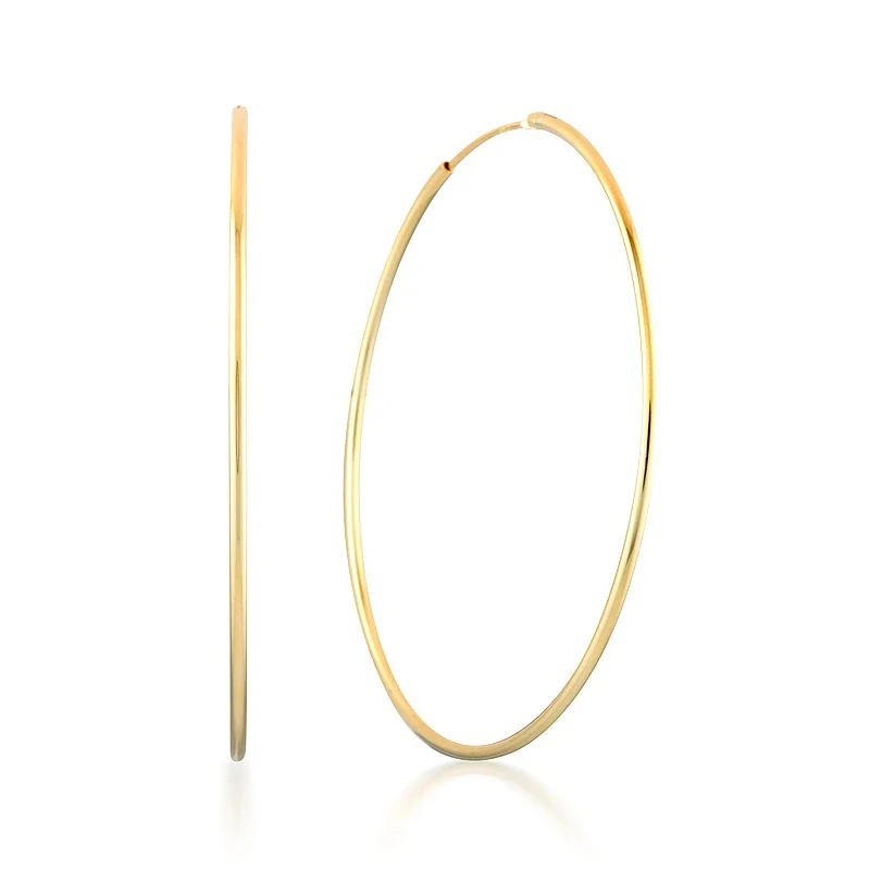 925 Sterling Silver Ear Buckle New  Women Hoop Earrings Big Circle 57mm High Quality Jewelry For Fashion Ladies Birthday Gifts