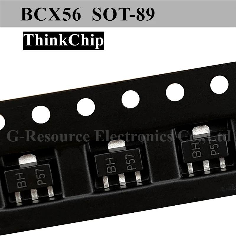 (100 قطعة) BCX56 SOT-89 SMD Crystal Triode BH P57 SOT89 بمناسبة BH - حزمة من 100 ترانزستورات إشارة صغيرة لمشاريع الإلكترونيات