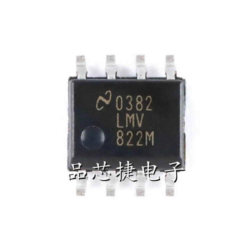 10pcs/Lot LMV822MX/NOPB Marking LMV 822M SOIC-8 Dual, 5.5V, 5.6MHz, 40mA Output Current, RRO Operational Amplifier