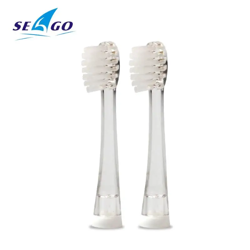 Seago crianças cabeças de escova de dentes para sonic escova de dentes elétrica sg9602/ek6 crianças substituição cabeça da escova de cerdas macias 2 pces/4 pces