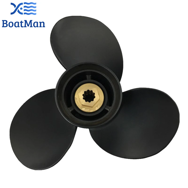 BoatMan® 10 3/8x12 Propeller for Mercury Outboard Motor 9.9HP 18HP 25HP 10 Tooth Spline 48-19639A40 Aluminum Boat Accessories