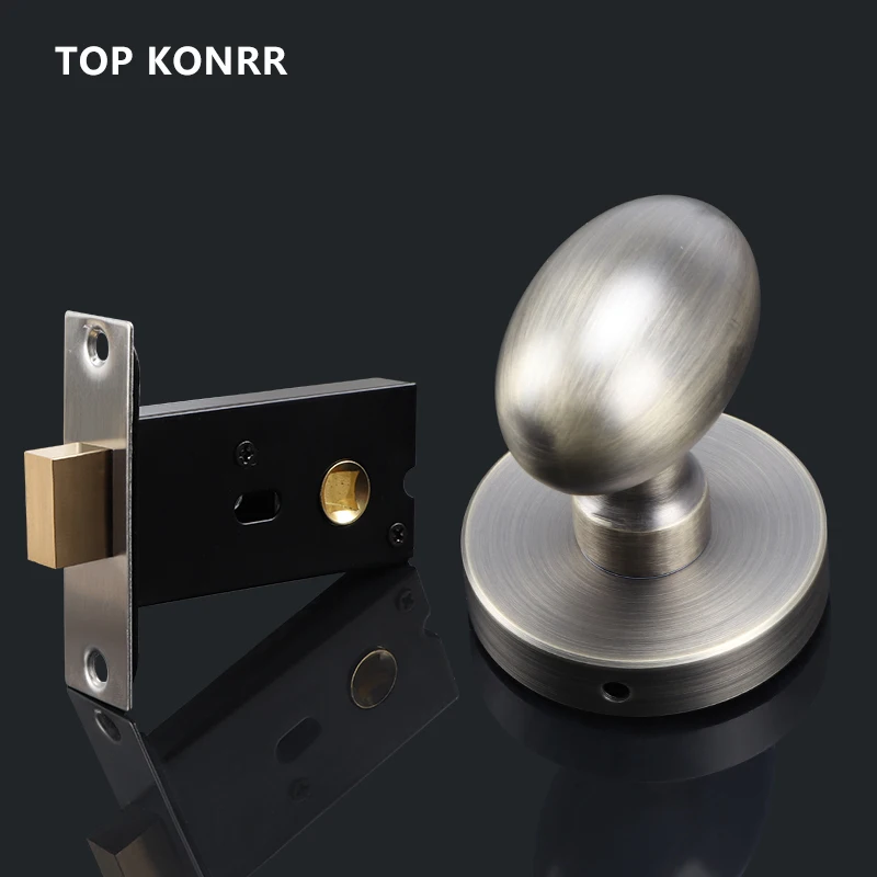 TOP KNORR Door Handle Invisible Door Lock Hidden Door Single Side Interior Hidden Goose Egg Shaped Door Lock Security Handle