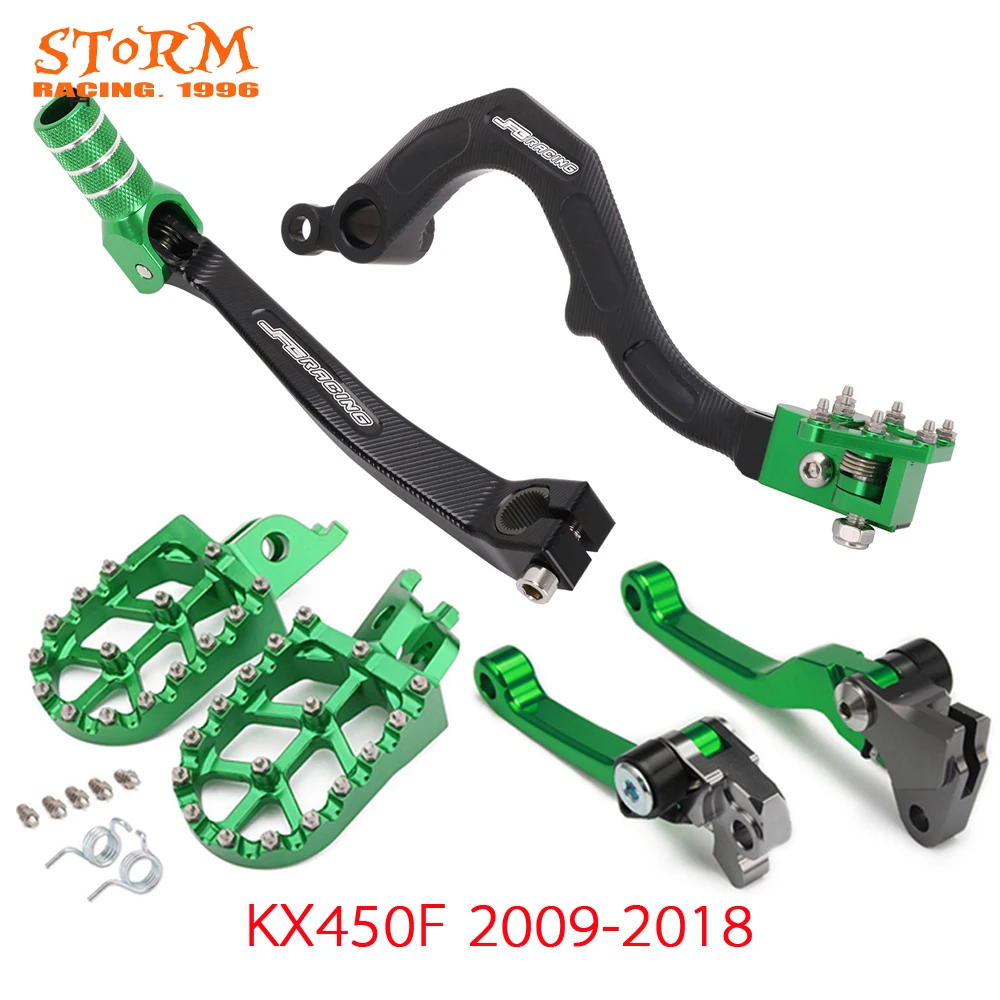 

CNC Gear Shifter Shift Lever Brake Pedal Brake Clutch Lever Footpegs For Kawasaki KXF450 KX450F KXF 450 2009 2010 2011-2017 2018