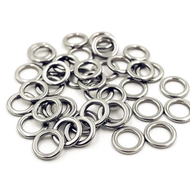 1000pcs Fishing Accessories Solid Stamping Rings SUS304 Lure Bait Fishhook Connecting Jigging Tackles Pesca Wholesale By Bulk