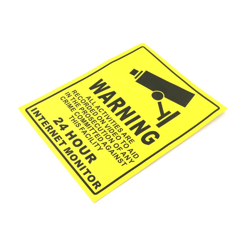 CCTV Security Camera System Warning Sign Sticker Decal Surveillance 200mm*250mm