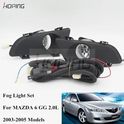 Hoping 1 set Front Bumper Fog Light Fog Lamp Foglight Modification Set For MAZDA 6 Sedan GG1 2003 2004 2005