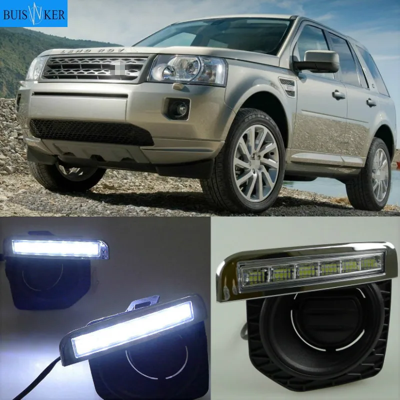 For Land Rover Freelander 2 2012 2013 2014 LED DRL Daytime driving Running Lights Daylight Fog Lamp Waterproof free shipping