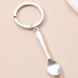 Metal Keychain Fork Spoon Key Chains Tableware Key Ring Chef's Gift For Women Men Handbag Accessorie Handmade Punk Jewelry