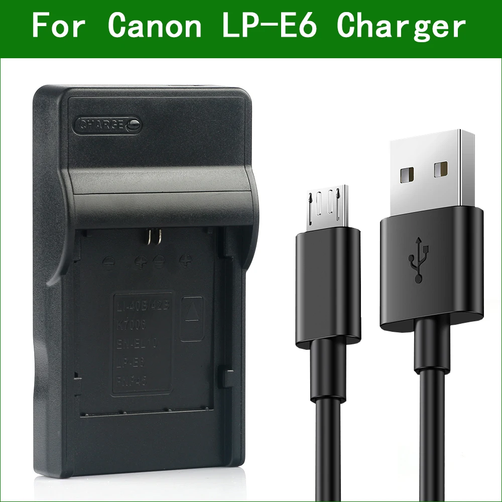 LP-E6 LP E6 LP-E6N LC-E6 LC-E6E Digital Camera Battery Charger For Canon EOS 5DS R, 5D Mark IV, 6D Mark II, XC10 XC15