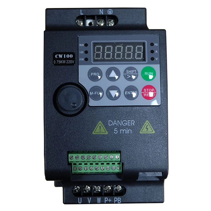 Imagem -05 - Conversor de Frequência Variável para o Inversor de Controle de Velocidade do Motor Mini Vfd Econômico 220v 0.75kw 1.5kw 2.2kw 1hp 2hp 3hp