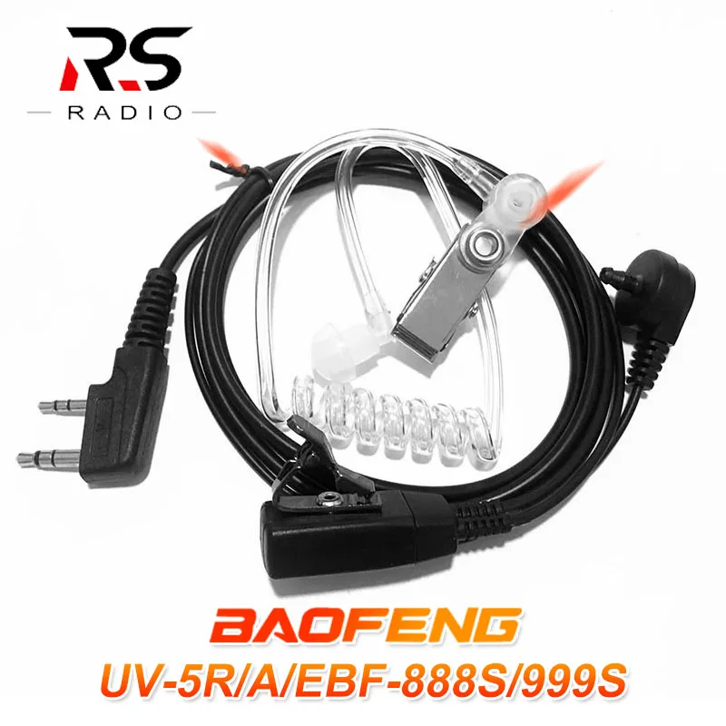 

BAOFENG PTT Earpiece Air Acoustic Tube Headset for Walkie Talkie Microphone for BF-888S UV-5R UV-5RA UV-5RE UV-82 UV-6R