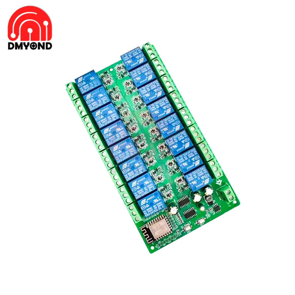 5V/12V/24V DC12V ESP8266 WIFI Relay 16 Channel Relay Module Home Use Powey Supply Electrical Tools