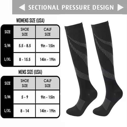 Varicose Veins Socks Compression Stockings Nurse Sports Cycling Socks for Diabetics Running Gift for Men Diabetes Nature Hiking - Image 6