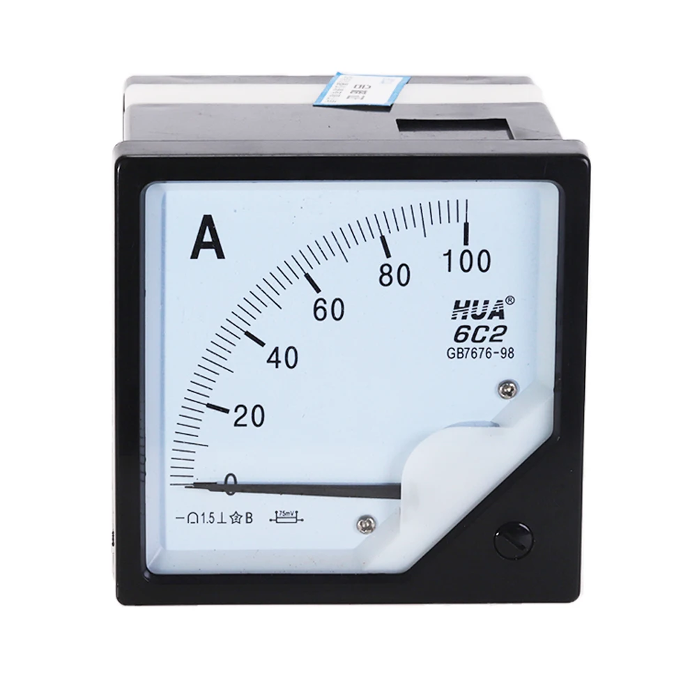 DC Meter 6C2 Analog Panel Ammeter AMP Ampere Current Meter Gauge 6C2-A Amperemeter 2A 15A 20A 100A 150A 400A 600A 800A 75mV