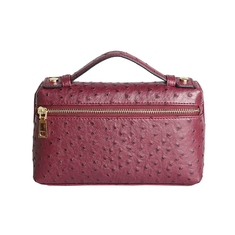 XMESSUN New Fashion Designer Handbag Ostrich Pattern Portable Bag Clutch Bag 2026 Lady Hand Bag Purse Make Up Bag Trend Bag