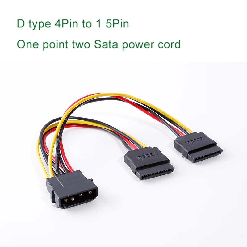 Lecolli Sata Hard Drive Power Supply 4 Pin 5pin Hard Drive Sata Y 1 To 2 And 1 To 1 Extension Cord Adapter Cable Connector