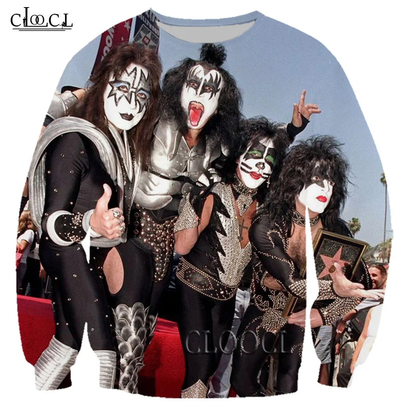 

HX Metal KISS Rock Band 3D Print Fashion Hoodie Men Women Sweatshirt Unisex Zip Pullover Fashion Tracksuit Tops Drop Shipping