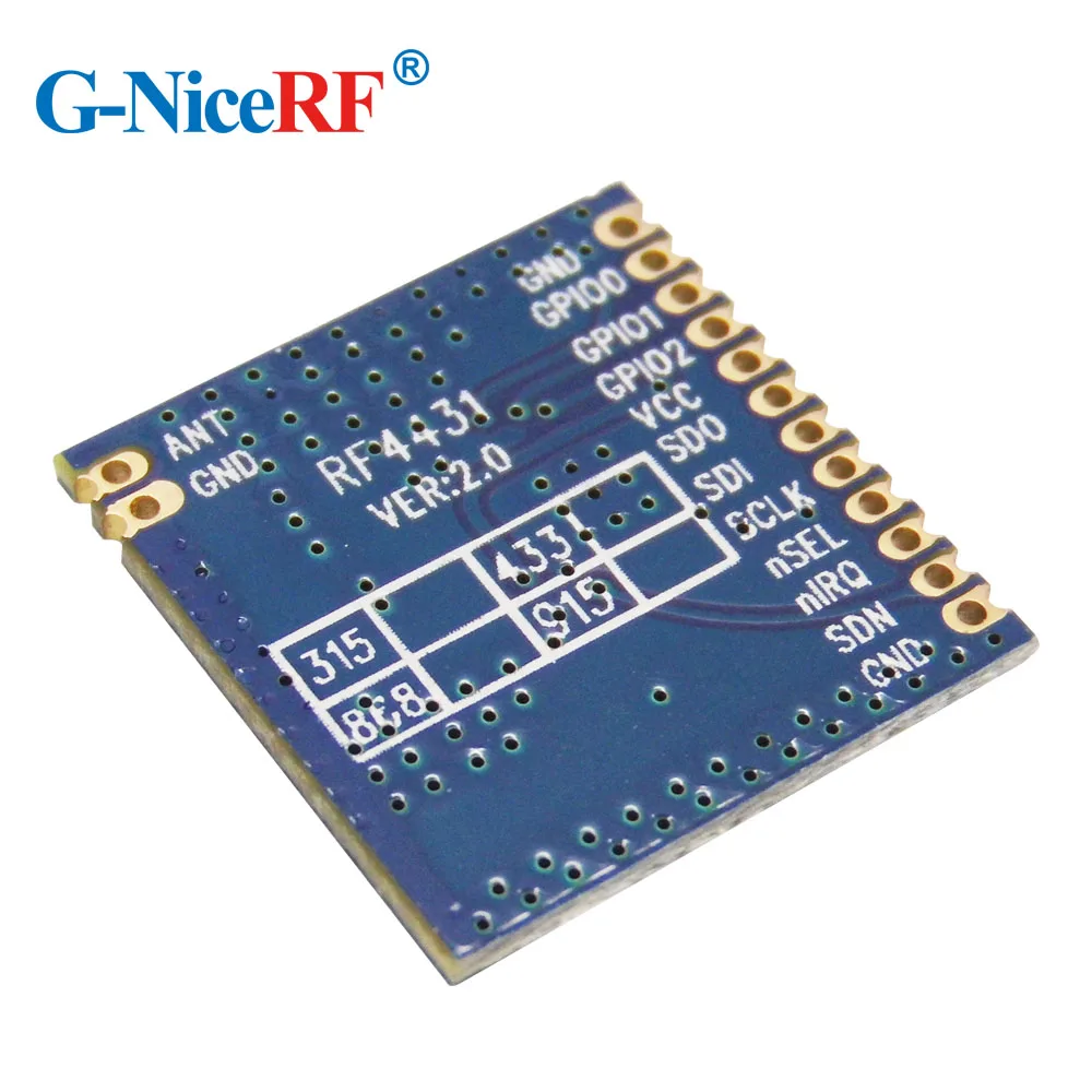 2pcs/lot  -118dBm Sensitivity FSK/GFSK/OOK Front-end Module RF4431 |Embedded 433MHz Wireless Transceiver Module