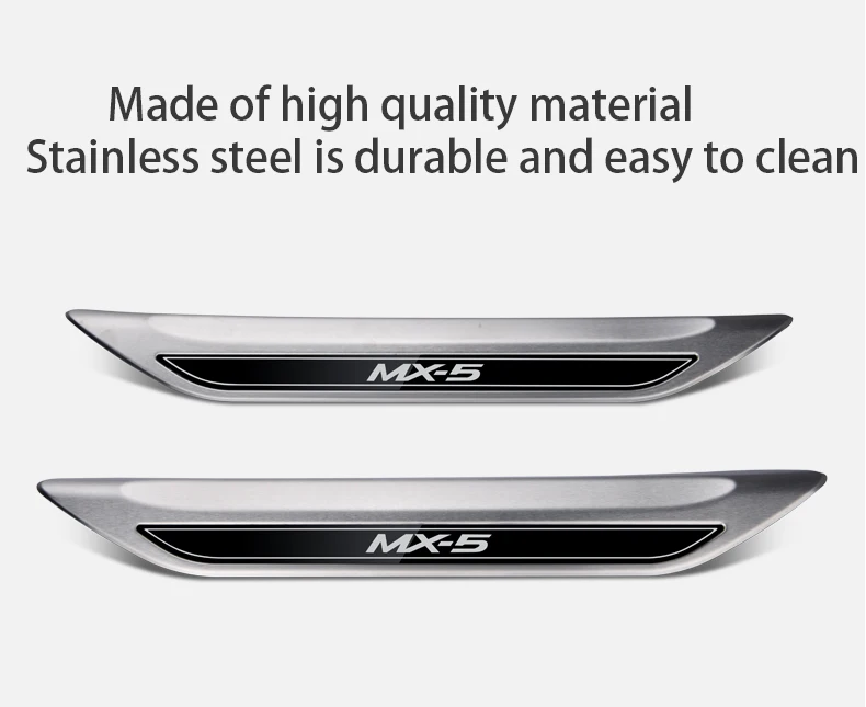 Edelstahl-Türschwellenschutz, Pedal-Abschleifplattenabdeckung, Zierleisten, Zubehör, Auto-Schwellenabdeckung für Mazda MX-5 RF ND MX5 – Detail 5