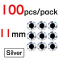 100 Piezas de Plata de 11 mm