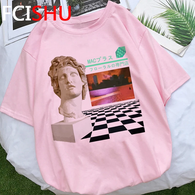 Vaporwave-男性用のクールな美的tシャツ,ユニセックスのヒップホップストリートウェア,夏のtシャツ,男性用の特大のtシャツ