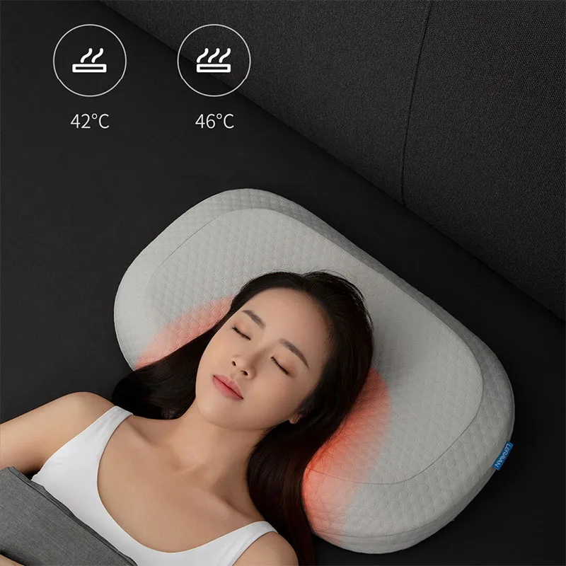 يوبين ليرافان AI الذكية الرقبة مدلك وسادة هوائية تدليك كهربائي النوم وسادة عنق الرحم الساخن ضغط تدليك العمل مع Mijia APP