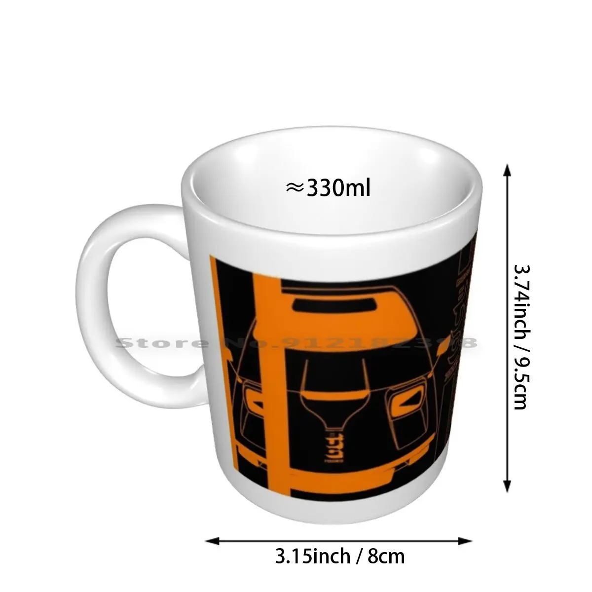 Bond Bug Illustrated Mug Wrap Ceramic Mugs Coffee Cups Milk Tea Mug Bond Bug Cars Bond Bug 1970s Car Bond Bug Car Automotive