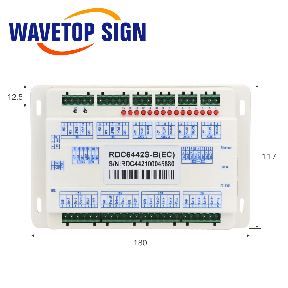 WaveTopSign Stock Ruida RDC6442S Co2 Laser Controller for Co2 Laser Engraving Cutting Machine RDC6442 RDC6442G