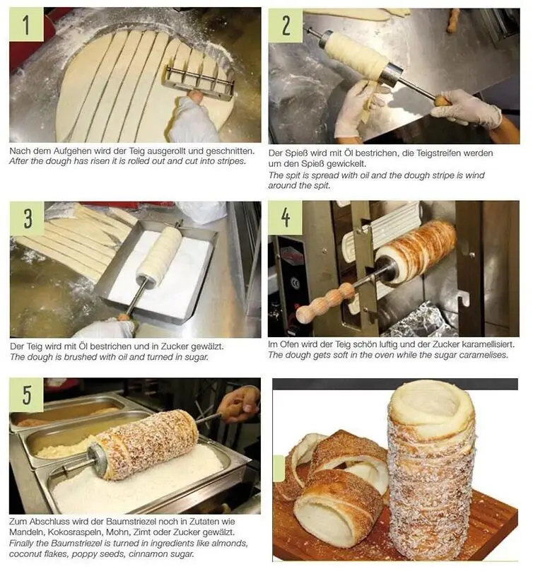 Aplikacja trdelnik pączek stożek maszyna do produkcji kurtos kalacs komin maszyna do ciasta