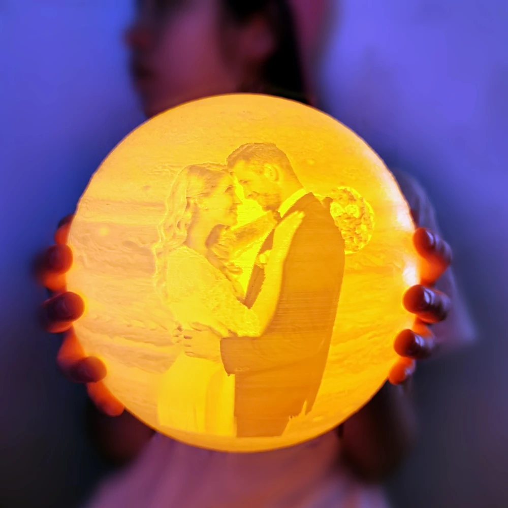 Customized Photo Jupiter Lamp Personalized Kids Wife\'s Gifts Night Light USB Charging Touch/ Tap/ Remote Control Home Decor