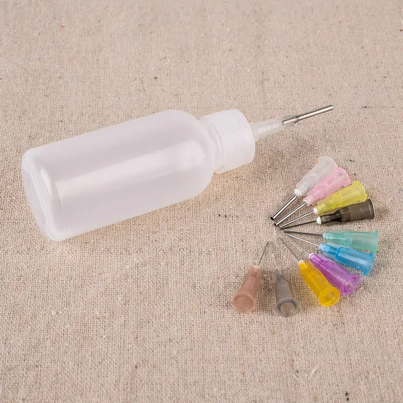 12Pcs/Set Dispensing Needle Kits Blunt Tip Syringe Dropper Plastic Liquid Squeeze Bottle For Refilling Welding Glue Applicator