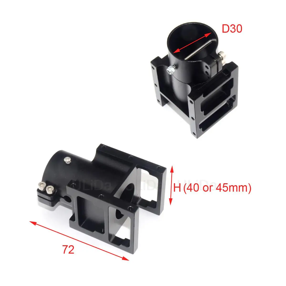 30mm Updated CNC Aluminum Lateral Folding Arm Tube Joint Horizontal Fold +Center Plate Mount Holder for RC Multirotor Drone