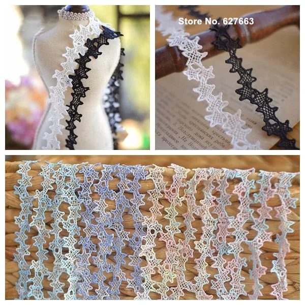 New Rainbow Lace Star Polyester Lace Accessories Can Wear Ribbon Color Wedding Accessories DIY Jewelry Apparel