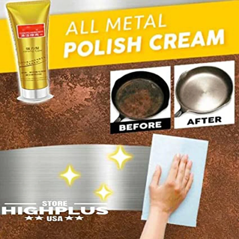 Multiuso todo o metal polidor creme prata mais limpo e polonês polimento de metal prata cobre latão cromado porcelana jóias