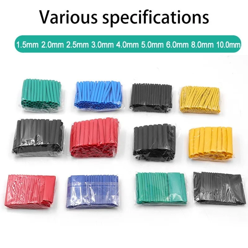 Cinta eléctrica de 530 piezas, termorretráctiles Kit de tubos, encogimiento surtido de aislamiento de poliolefina, Cable de Tubo termorretráctil