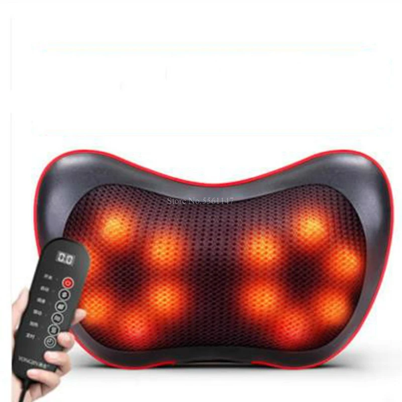 

Home car dual-use multifunction dish massager car massage pillow cervical lumbar leg massager Infrared Heating body massager